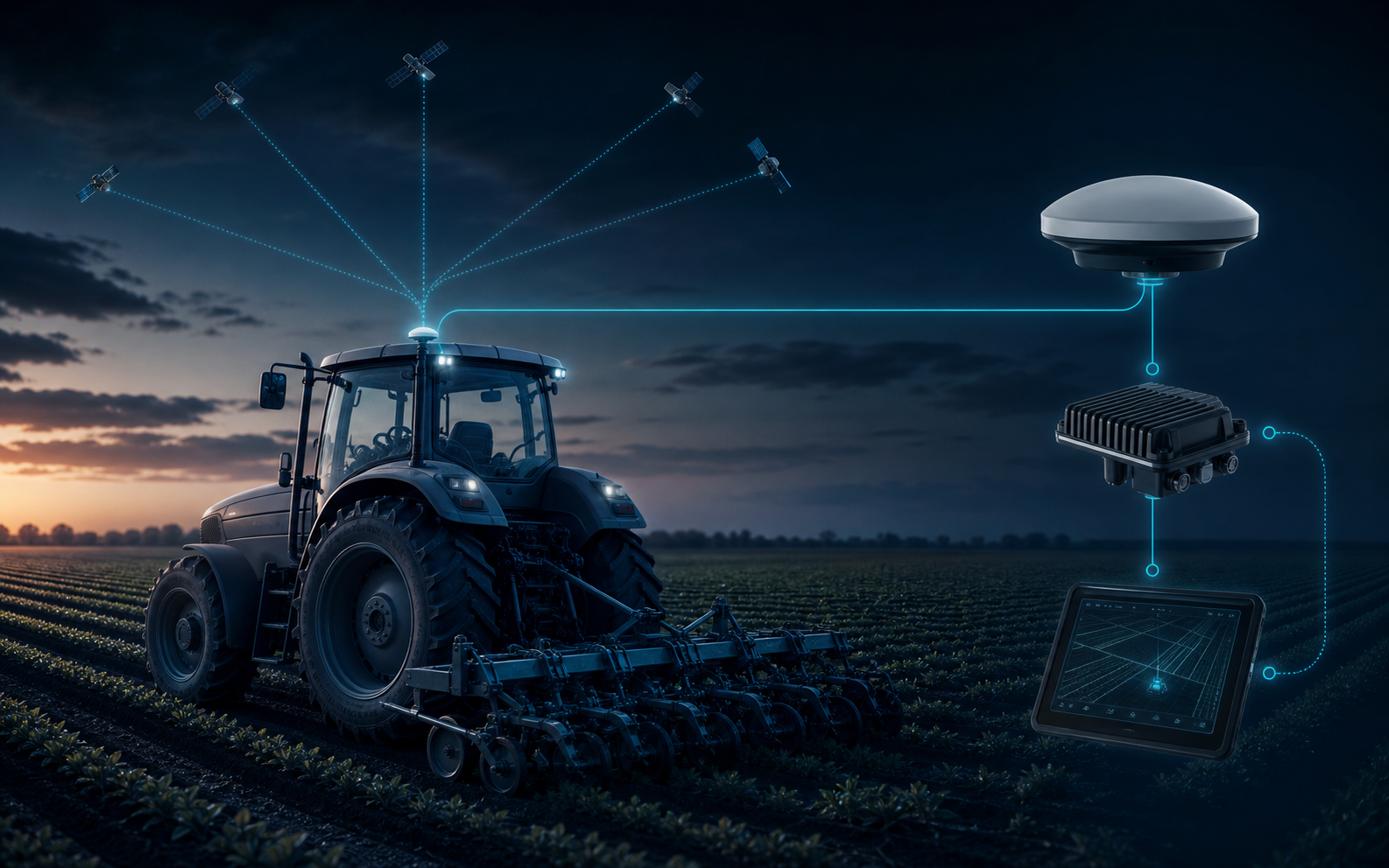 Conceptual operational context for Precision Agriculture GNSS Integration.