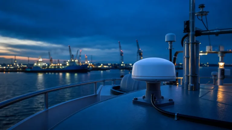 Generic commercial vessel GNSS installation planning scene